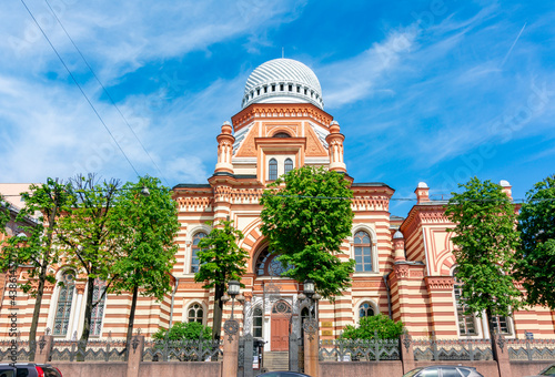 Schilderij op canvas Grand Choral Synagogue in Saint Petersburg, Russia