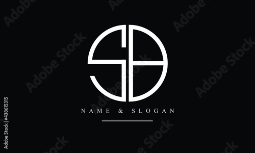 SB, BS, S, B abstract letters logo monogram photo