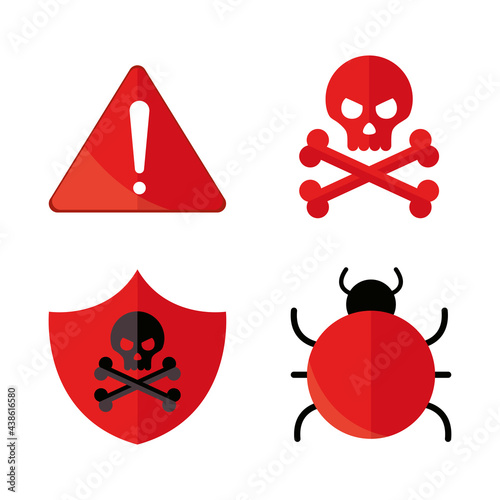 cybercrime icon set