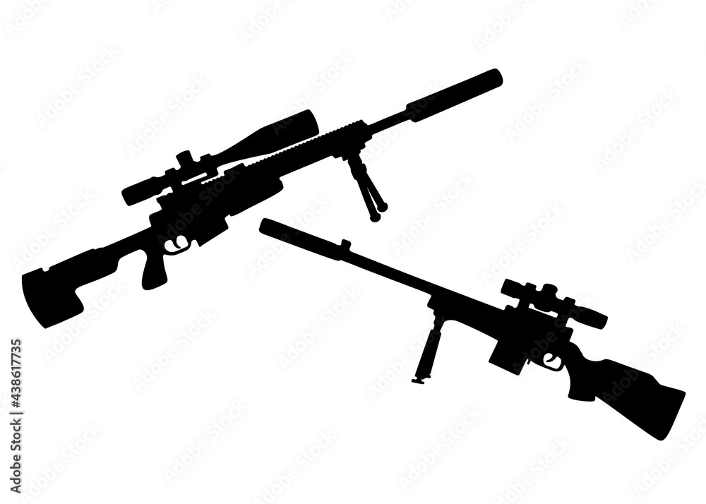 Sniper weapon included. Vector image. Sniper weapon included. Vector image.
