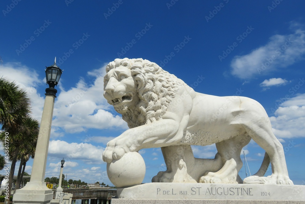 Lion sculpture in St Augustine city in Florida Lion sculpture in St Augustine city in Florida