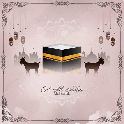 Eid Al Adha mubarak artistic frame background design