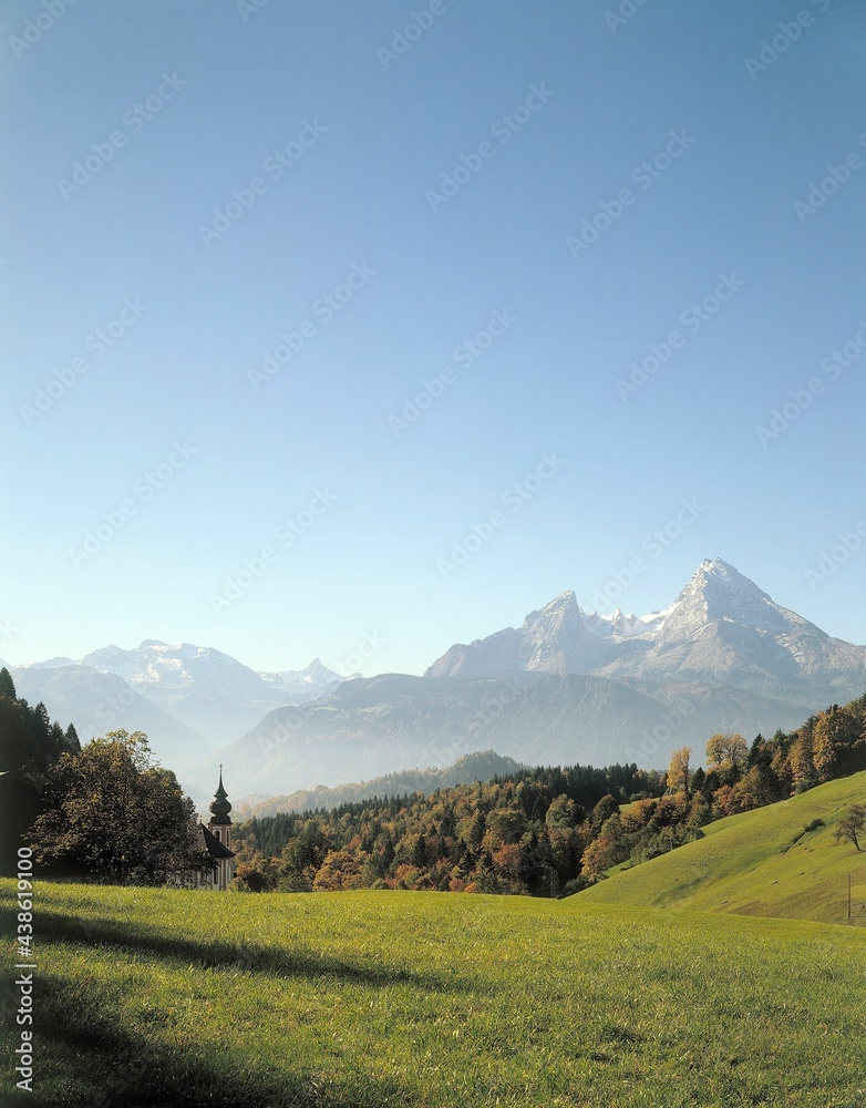 germany, bavaria, berchtesgadener, country, maria gern, watzmann, autumn, 