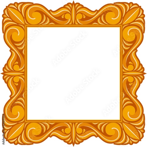 Vintage picture or portrait frame auction icon vector