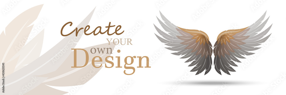 Obraz premium Abstract background with wings