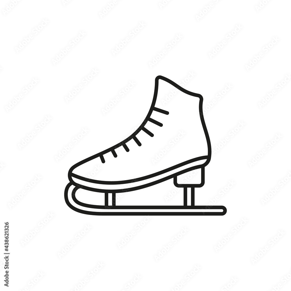 Skating icon in line design style. Ice skate symbol. Skating icon in line design style. Ice skate symbol.