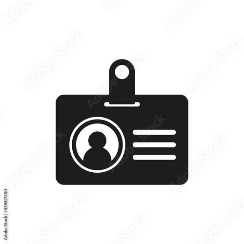 Identification card icon. Access badge for web and mobile design concept.