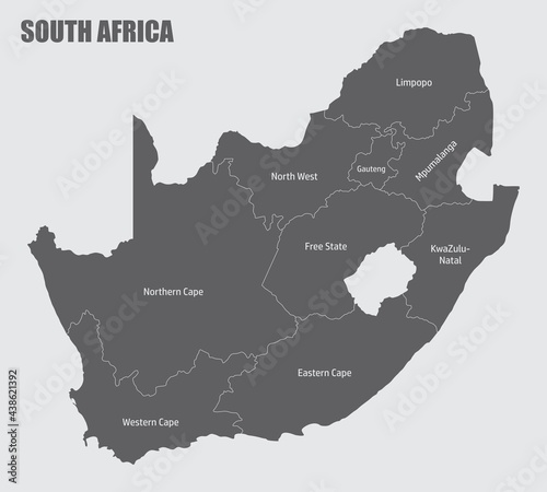 South Africa administrative map photo