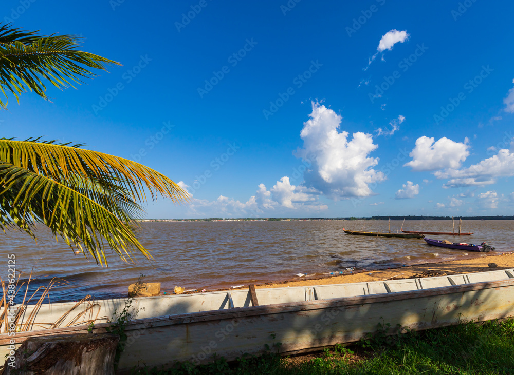 Albina Town On West Bank Marowijne River Suriname Albina Town On West Bank Marowijne River Suriname