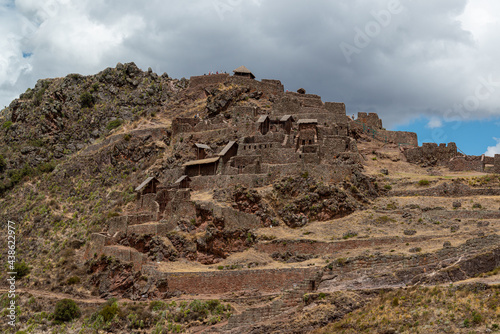 Pisac Archaeological Park  Calca  Cuzco  Peru on October 9  2014. Ruins and tourist visits.