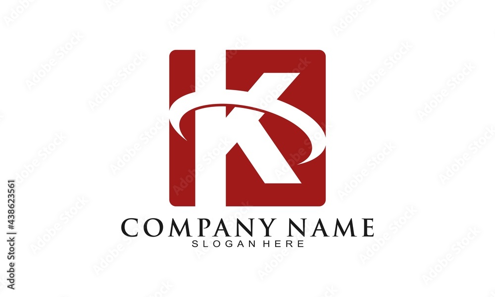 Obraz premium Abstract letter K icon logo