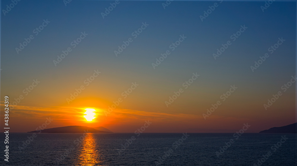 sunset over the sea, Croatia, Hvar