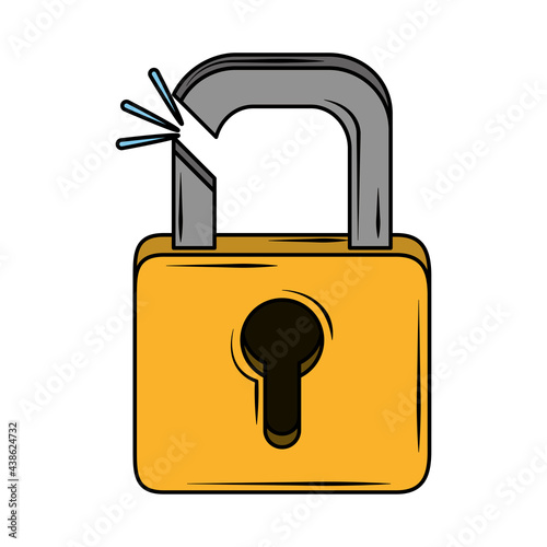 broken padlock icon