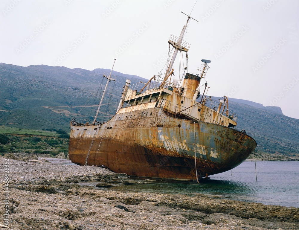 pollution, beach, freighter, wreck, rusted, ship, rust, corossion, weathered, discarded, scrap, disposal, environment, shipwreck, perishable, ephemeral, 