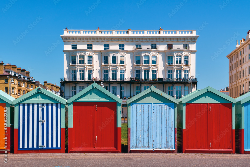Brighton Beach Huts and building grandeur