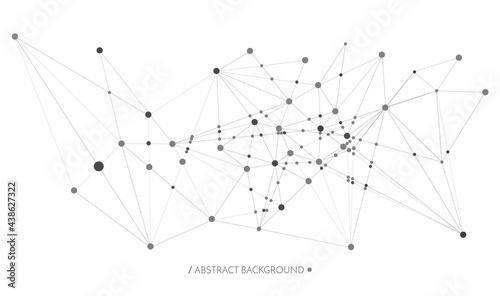 Vector technology concept. Connected Lines and dots. Network sign. Geometric connected abstract background.