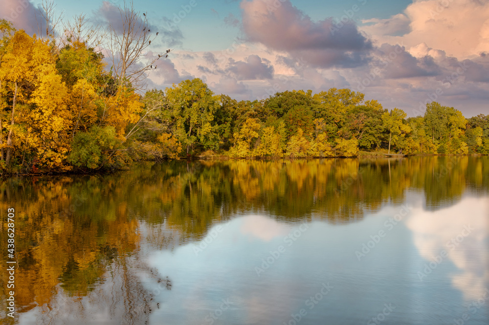 Autumn Reflections in New Brighton, Minnesota. USA
