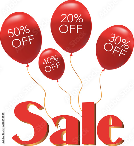 Red balloons sale
