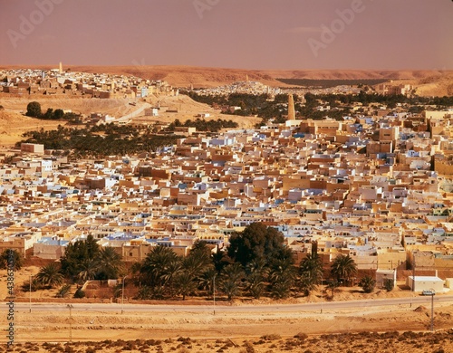 algeria, sahara, ghardaia, beni-isguen, m'zab, city overview,  photo