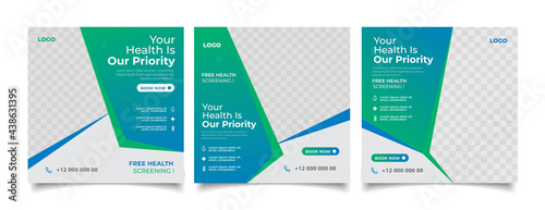 Editable Healthcare Social Media Banner Template