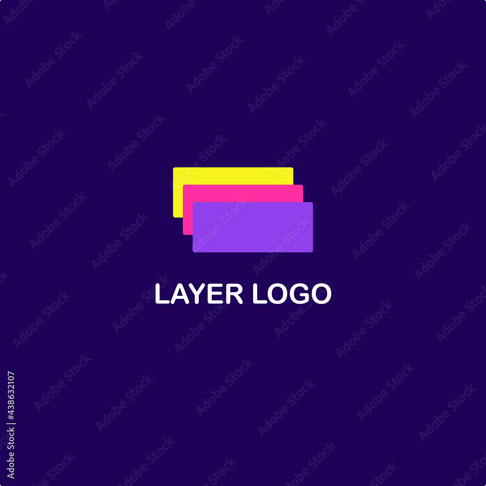 Rectangle layer colorful logo look sweet and simple,suitable for any company.