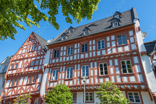 Obraz na płótnie Bürgerhaus am Marktplatz in Boppard, Rheinland-Pfalz w salonie