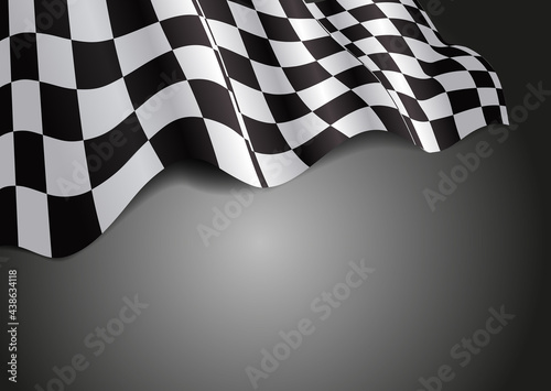 Checkered flag. Vector illustration