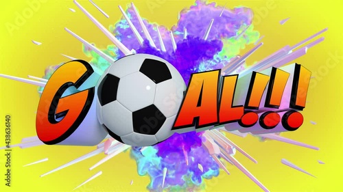Wallpaper Mural Awesome exploding Goal! Football message in 4K Torontodigital.ca