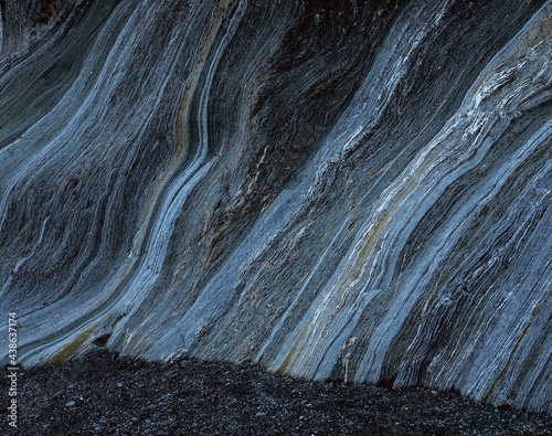 new zealand, south island, rock, gneiss, structure, stone, metamorphic, rock layers, sight, nature,  photo