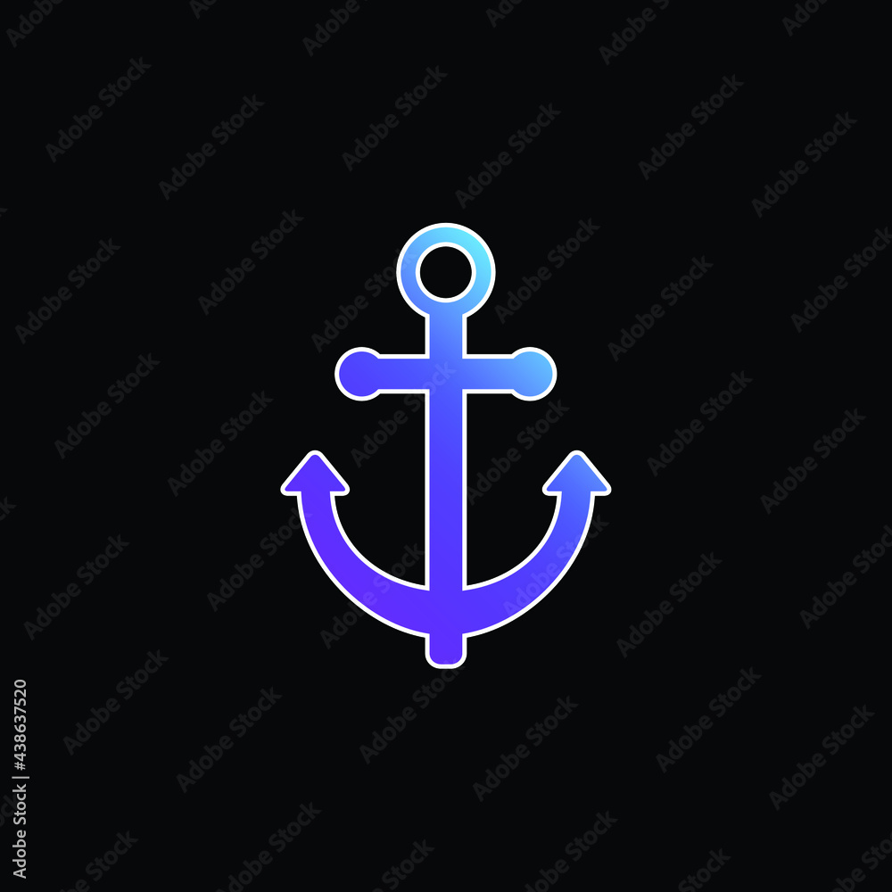 Anchor blue gradient vector icon Anchor blue gradient vector icon