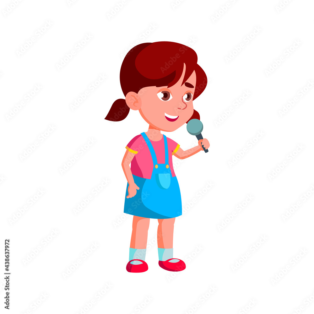 happy emotion little girl singing song in karaoke microphone cartoon vector. happy emotion little girl singing song in karaoke microphone character. isolated flat cartoon illustration happy emotion little girl singing song in karaoke microphone cartoon vector. happy emotion little girl singing song in karaoke microphone character. isolated flat cartoon illustration