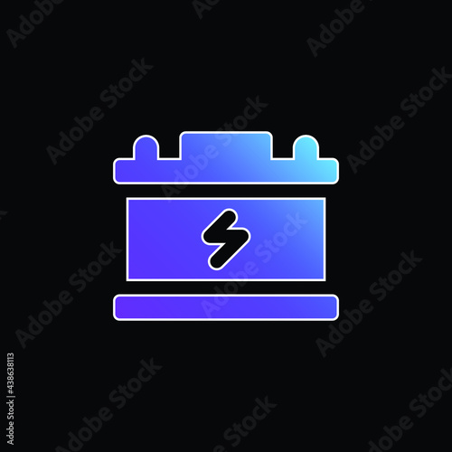 Battery blue gradient vector icon