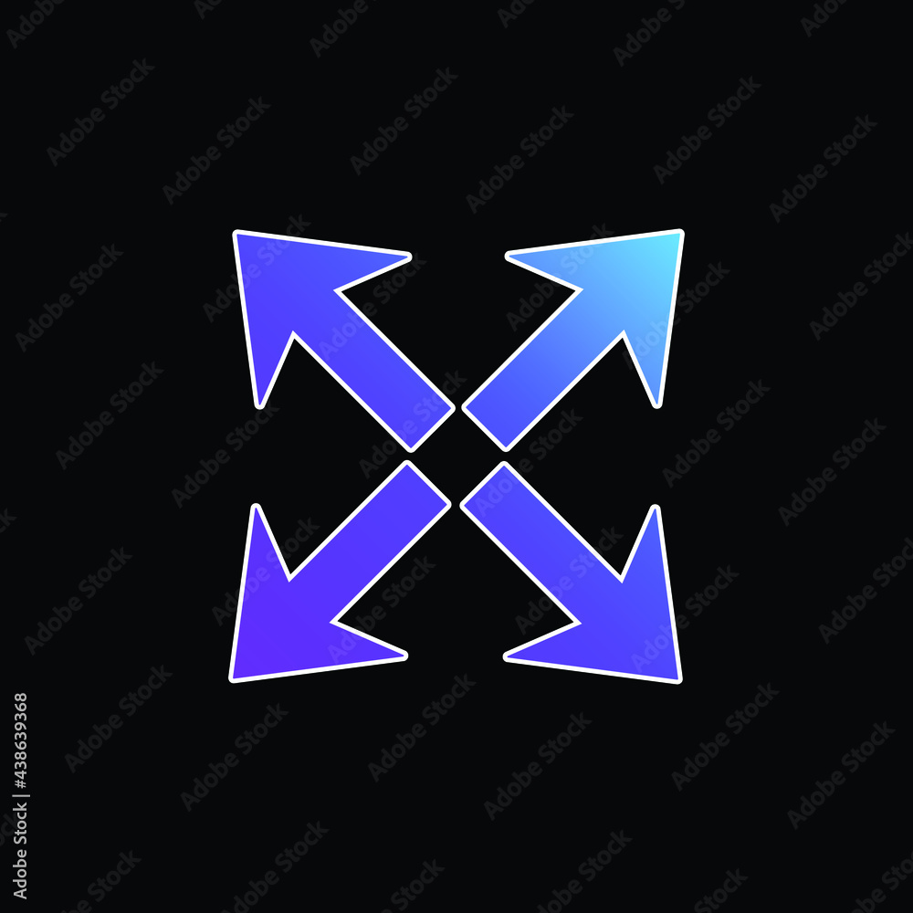 Arrows Group Interface Symbol To Expand blue gradient vector icon Arrows Group Interface Symbol To Expand blue gradient vector icon