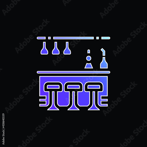 Bar Counter blue gradient vector icon