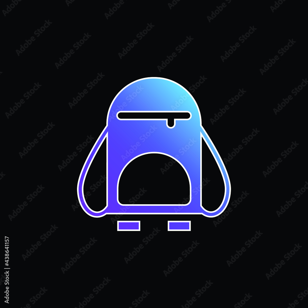 Obraz premium Backpack blue gradient vector icon
