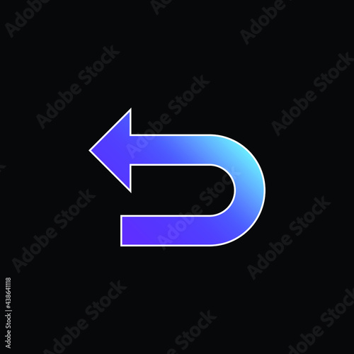 Back blue gradient vector icon