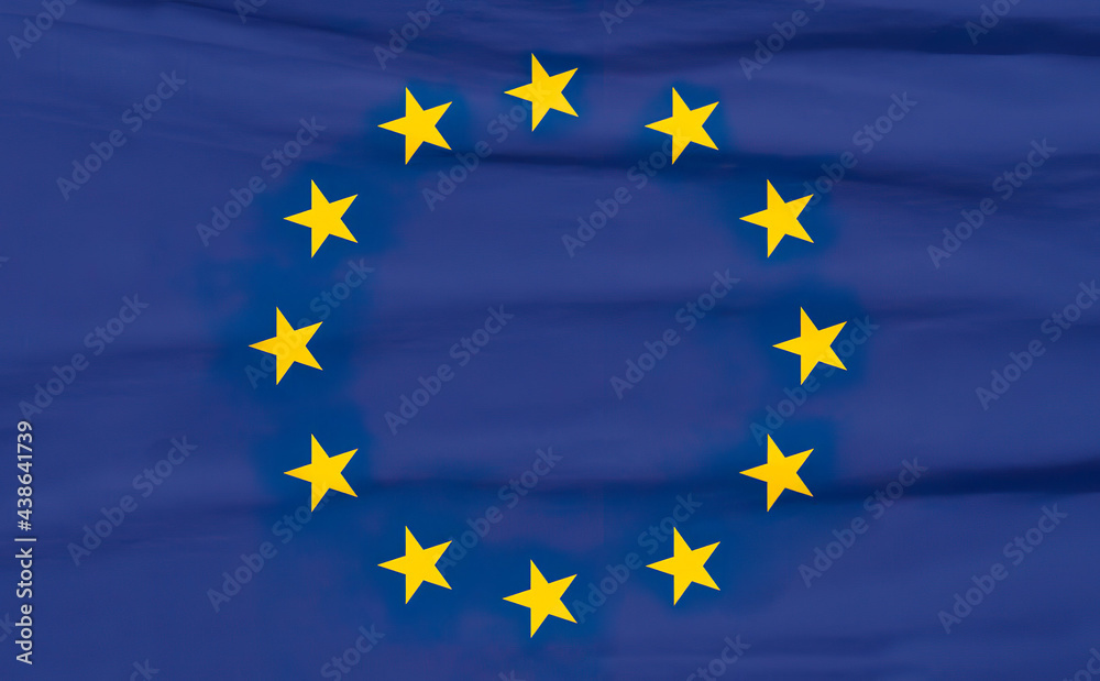 Waving fabric texture flag of European Union
Waving fabric texture flag of European Union