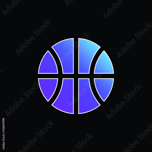 Basketball blue gradient vector icon