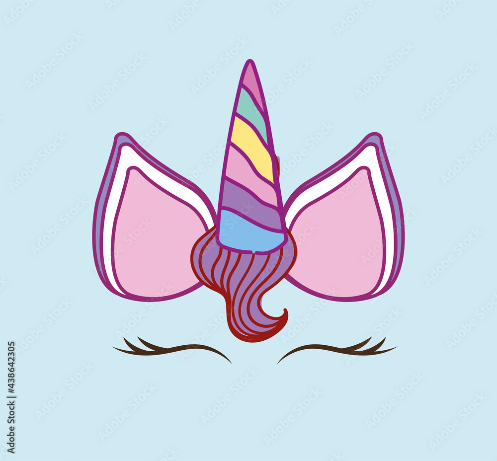unicorn face horn unicorn face horn