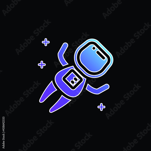Astronaut blue gradient vector icon
