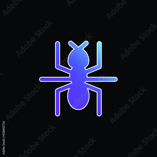Ant blue gradient vector icon