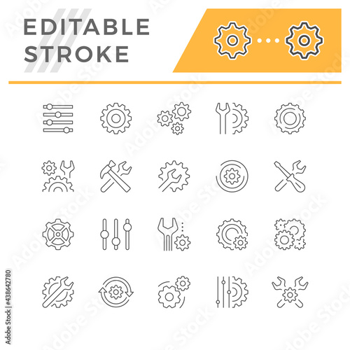 Set line icons of settings