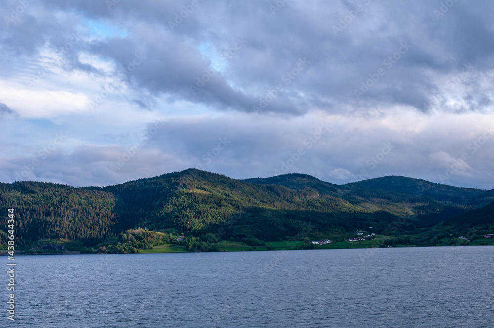 Norwegian mountain fjords landscape