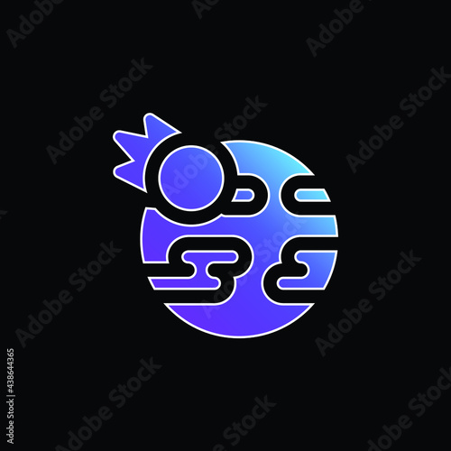 Armageddon blue gradient vector icon