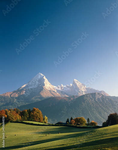 germany, bavaria, berchtesgadener land, autumn landscape, watzmann, 