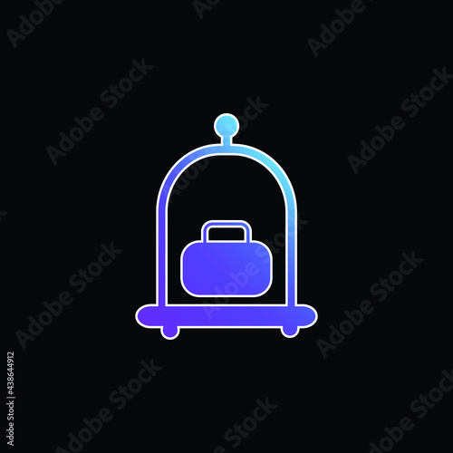 Baggage Cart blue gradient vector icon