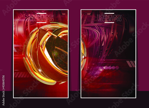 Vector of science technology concept. Background ready for website banner, poster or roll up