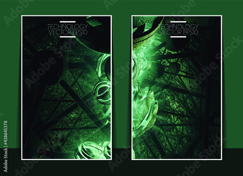 Vector of science technology concept. Background ready for website banner, poster or roll up