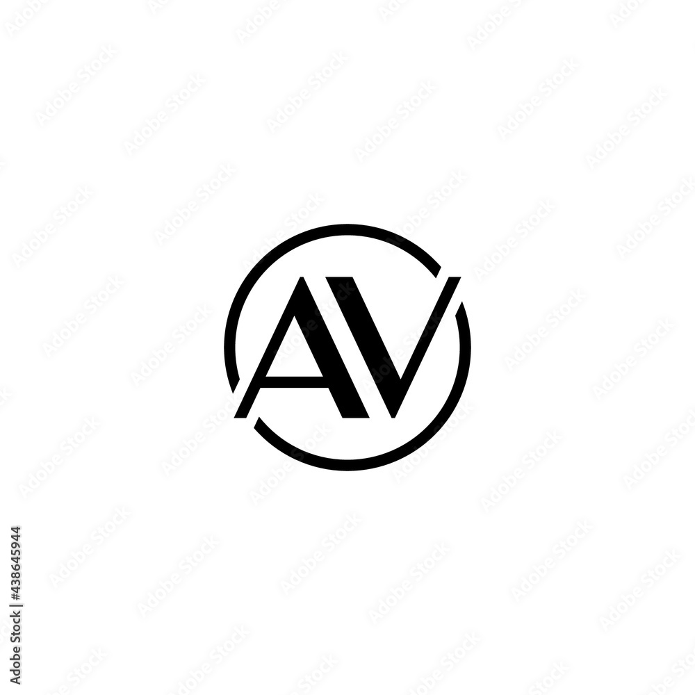 Letter AV logo or icon design