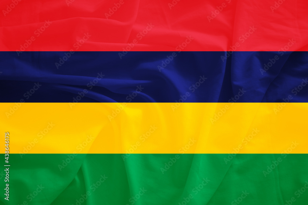 Mauritius flag with 3d effect Mauritius flag with 3d effect